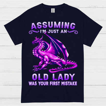 Old Lady Dragon Power T Shirt