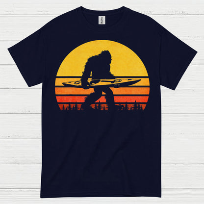 Surfing Bigfoot Sunset T Shirt