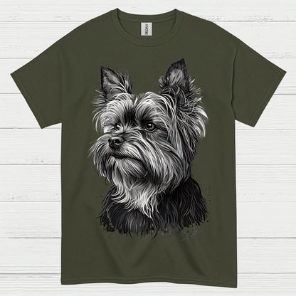 Realistic Yorkie Portrait Dog Lover T Shirt
