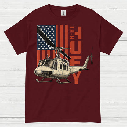 UH-1 Huey American Flag Military T Shirt