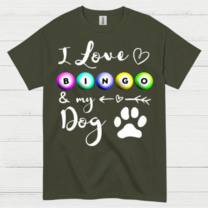I Love Bingo And My Dog T Shirt