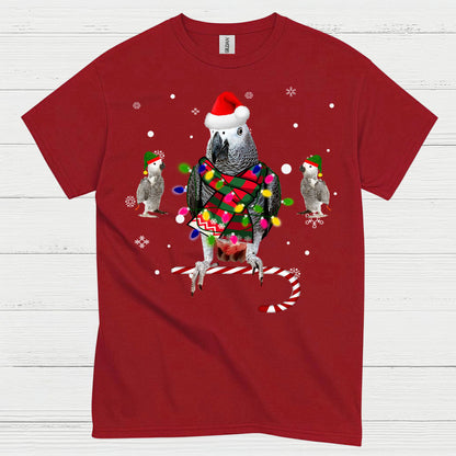 Christmas Parrot Funny Holiday T Shirt