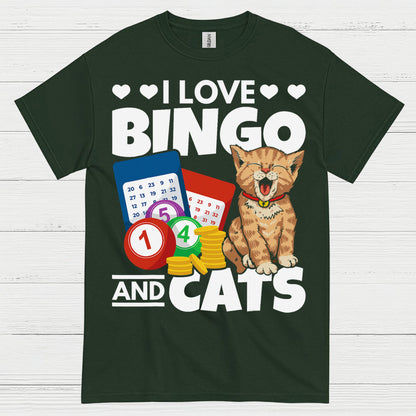 I Love Bingo And Cats T Shirt