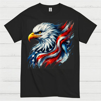 American Bald Eagle Patriotic Brush Freedom T Shirt