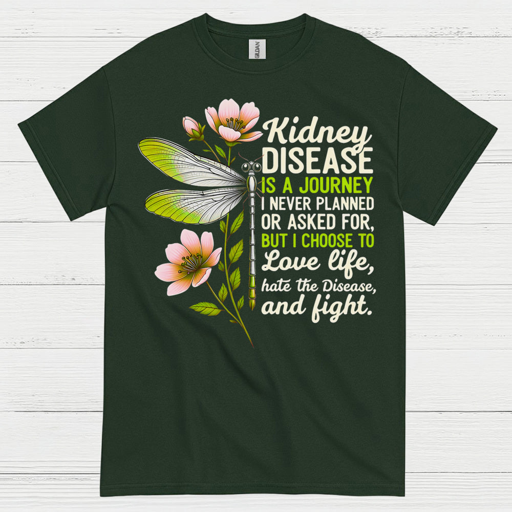 Kidney Disease Journey Love Life Strength T Shirt