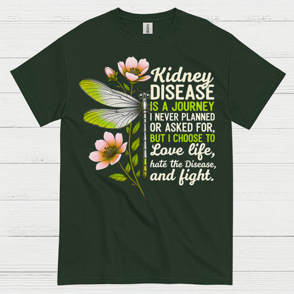 Kidney Disease Journey Love Life Strength T Shirt