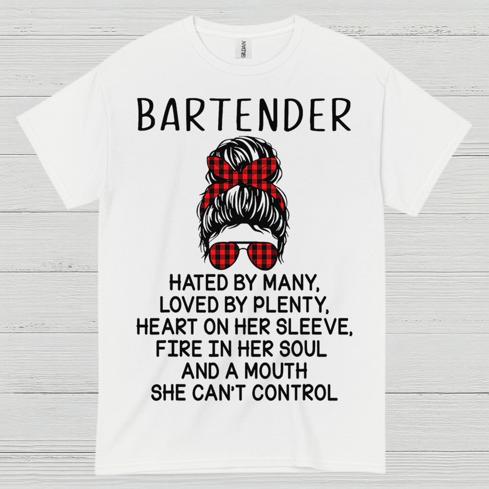 Bartender Hated Loved Strong Woman T Shirt
