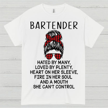 Bartender Hated Loved Strong Woman T Shirt