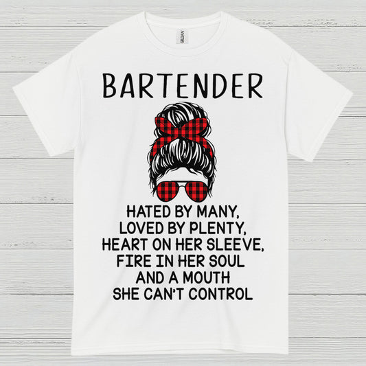 Bartender Hated Loved Strong Woman T Shirt