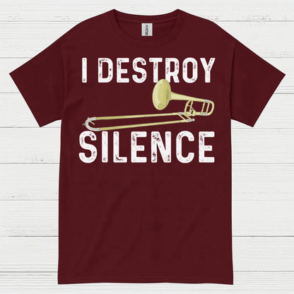 Destroy Silence Trombone T Shirt