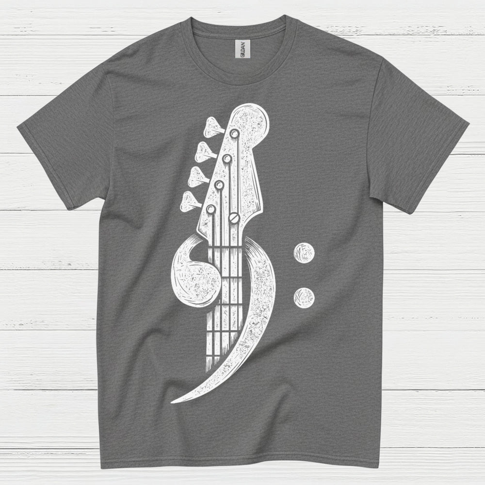 Bass Clef Guitar Art T Shirt