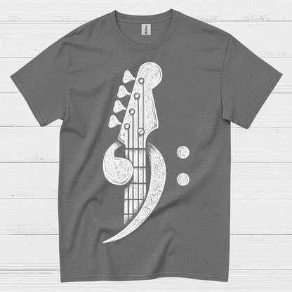 Bass Clef Guitar Art T Shirt
