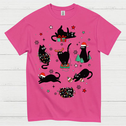 Christmas Cats Holiday T Shirt