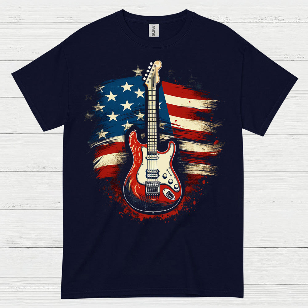 American Guitar Pride Patriotic T Shirt