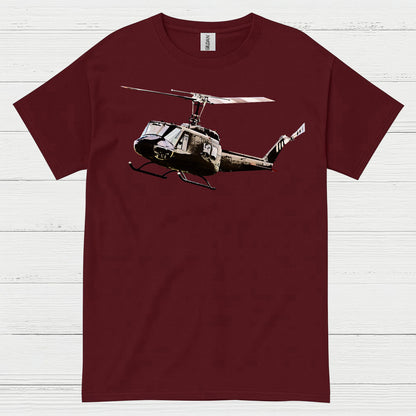 UH-1 Huey Flying Military Helicopter T Shirt