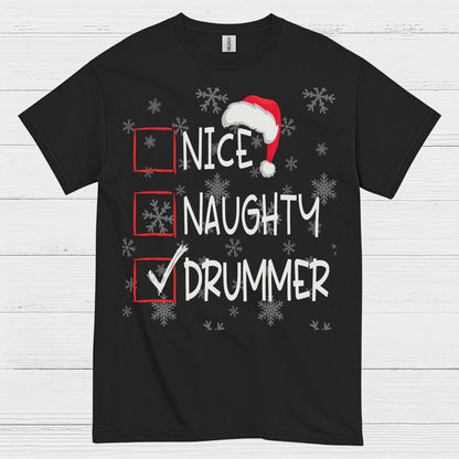 Checked Drummer Christmas T Shirt
