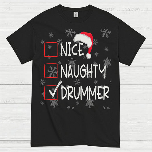 Checked Drummer Christmas T Shirt