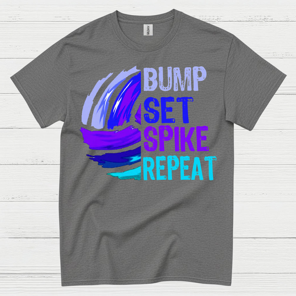 Bump Set Spike Repeat Volleyball T Shirt