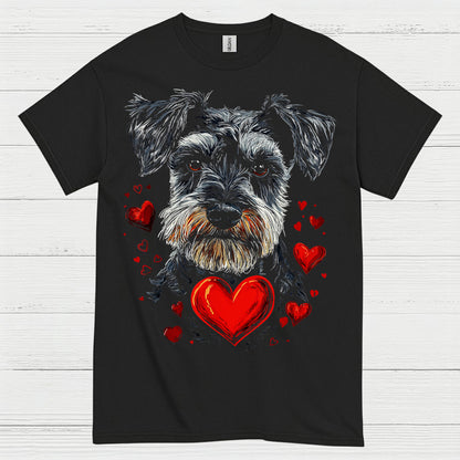 Schnauzer Love Heart Dog Lover T Shirt