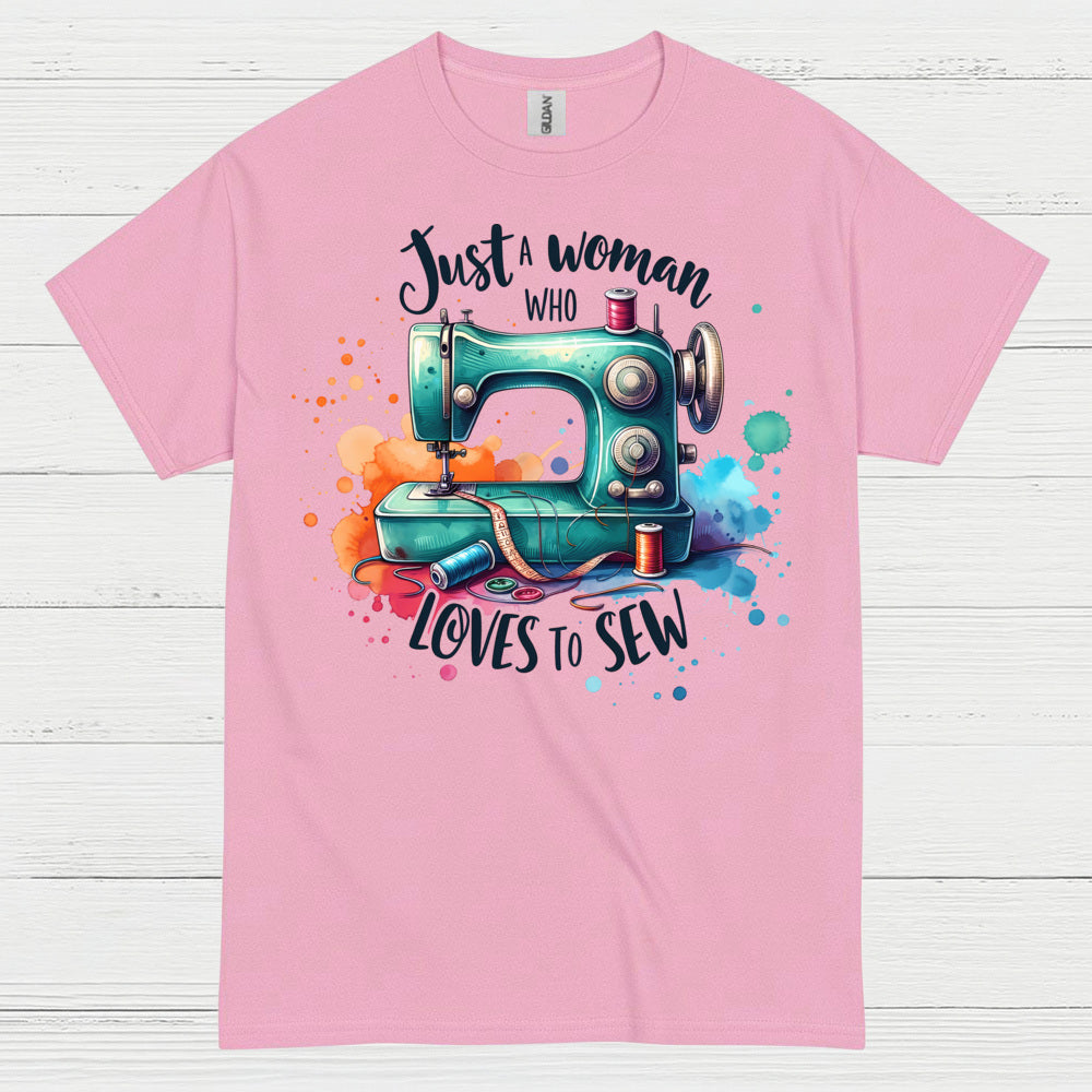 Just A Woman Who Loves To Sew T Shirt