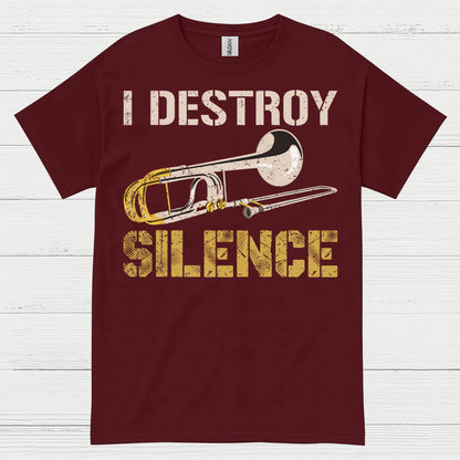 Destroy Silence Trombone Vintage T Shirt