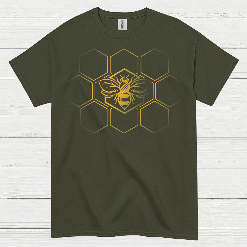 Minimal Honeycomb Bee Lover T Shirt