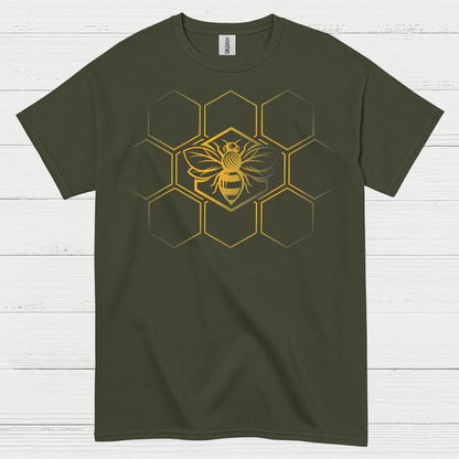 Minimal Honeycomb Bee Lover T Shirt