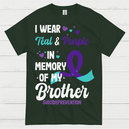 Teal Purple Brother Memorial Awareness T Shirt