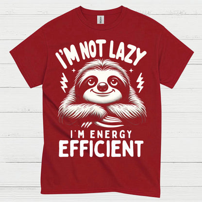 Energy Efficient Sloth Funny Quote T Shirt