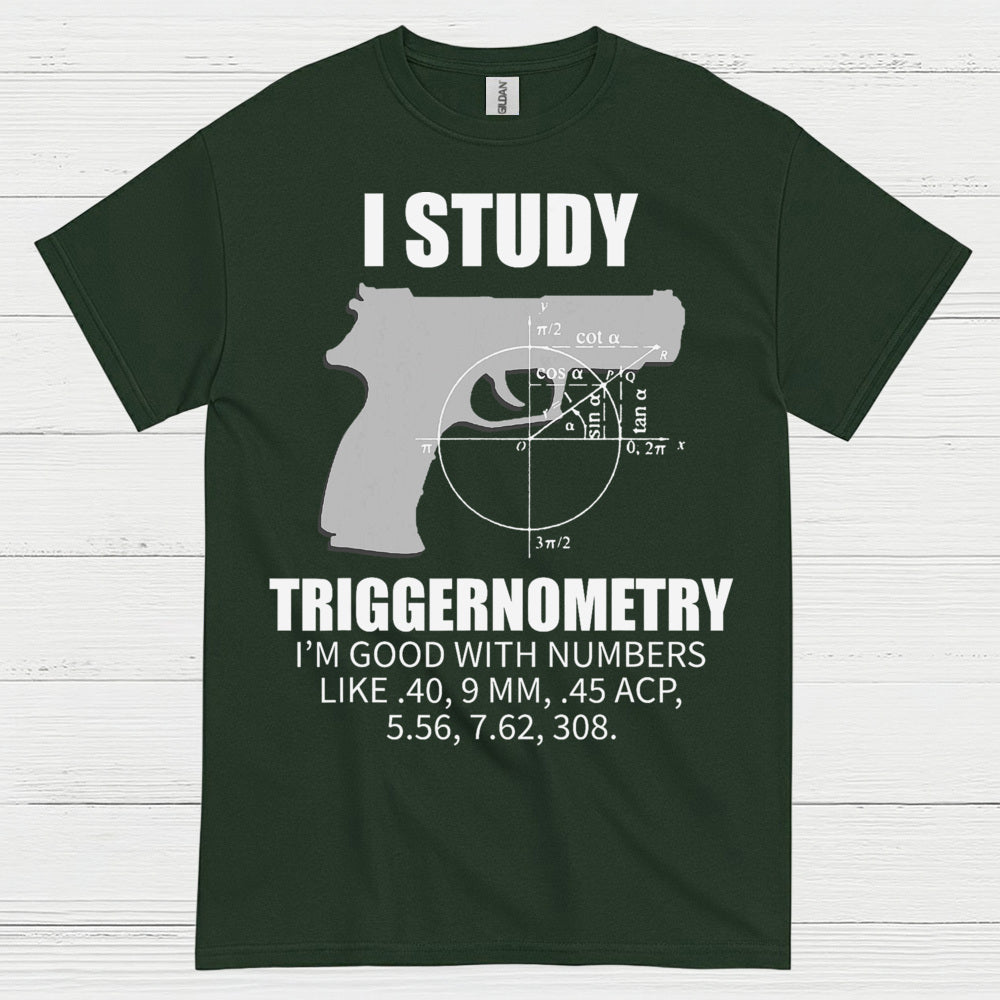 I Study Triggernometry Funny Gun Math T Shirt