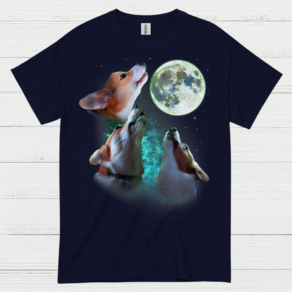 Howling Corgis Moon Night T Shirt