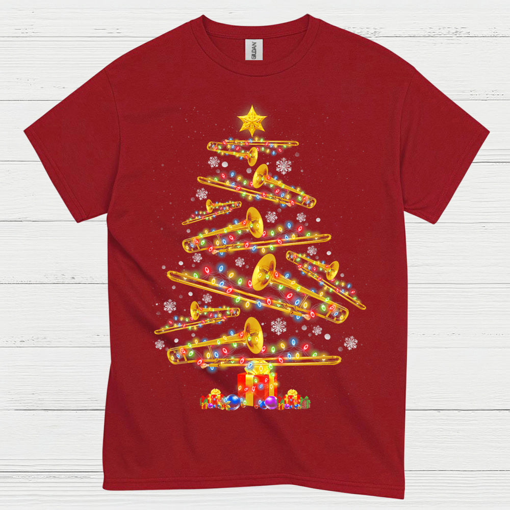 Christmas Trombone Tree T Shirt