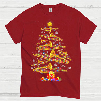 Christmas Trombone Tree T Shirt
