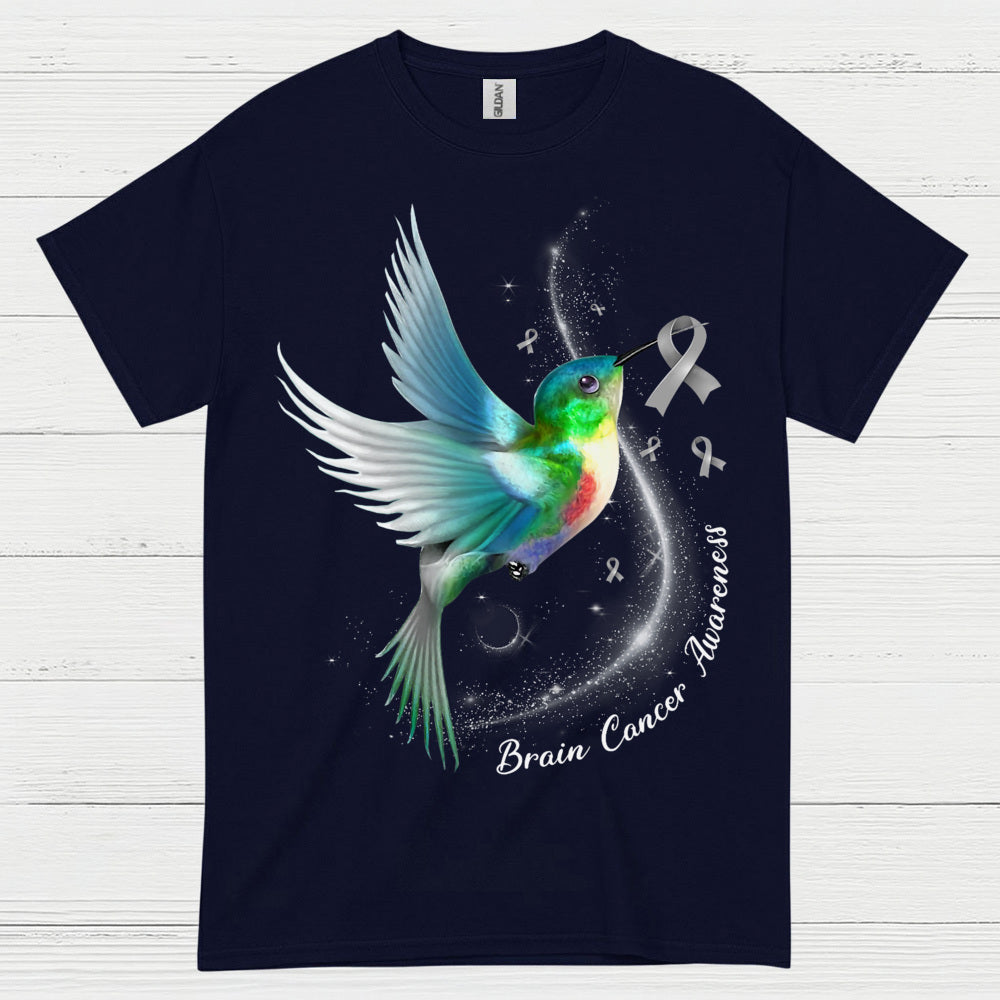 Brain Cancer Awareness Hummingbird T Shirt