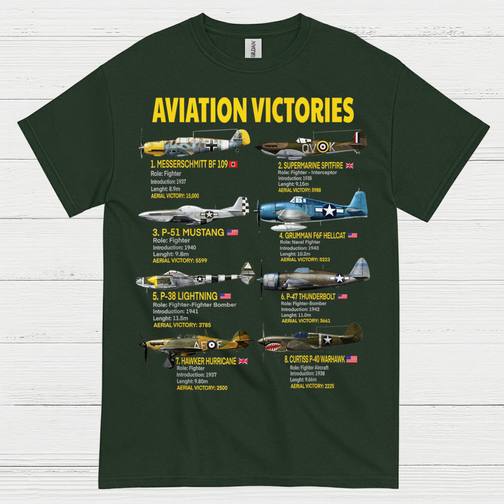 Aviation Victories WWII Fighter T Shirt