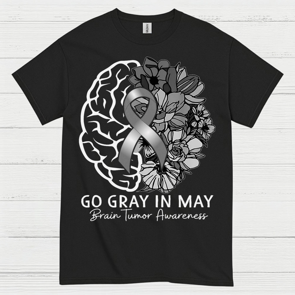 Go Gray In May Brain Tumor Awareness T Shirt