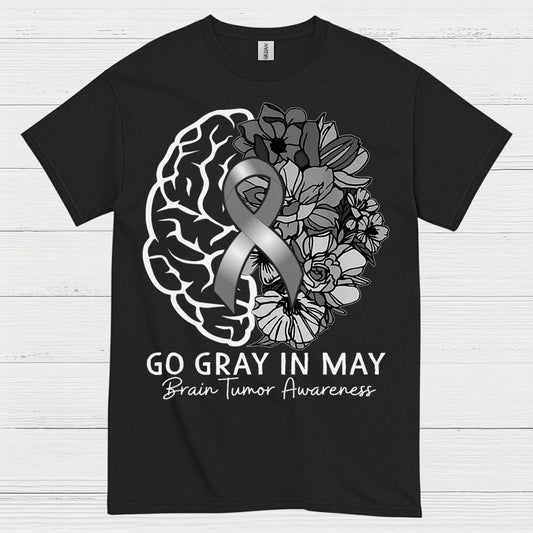 Go Gray In May Brain Tumor Awareness T Shirt