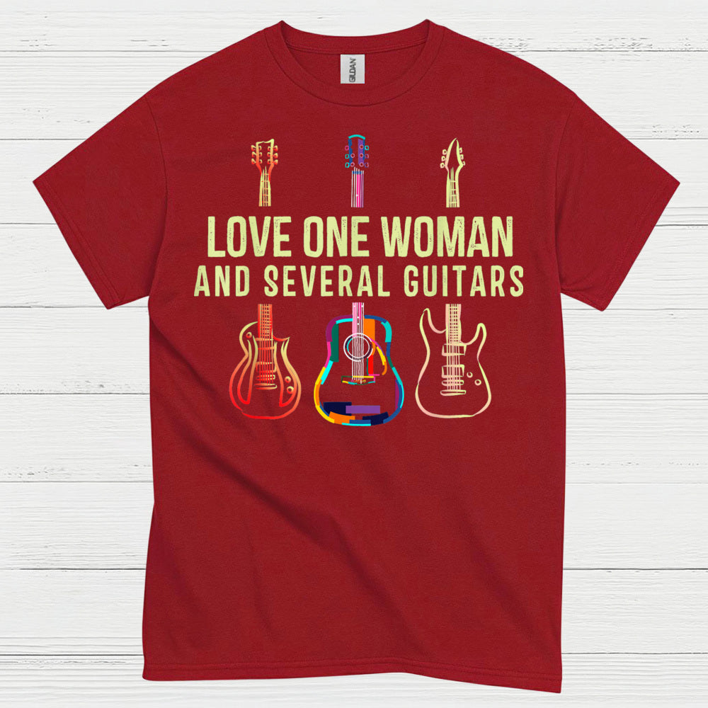 Love One Woman And Several Guitars T Shirt