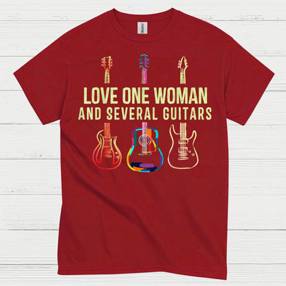 Love One Woman And Several Guitars T Shirt