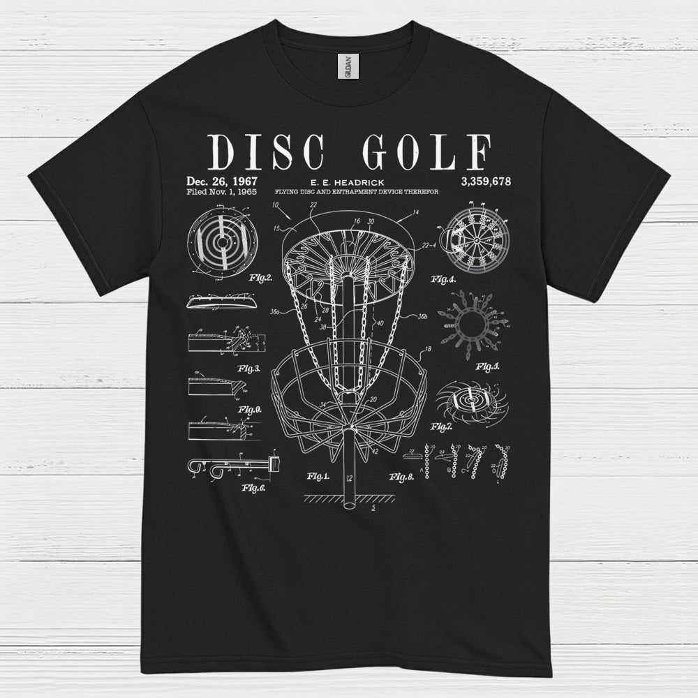 Disc Golf Patent Blueprint T Shirt