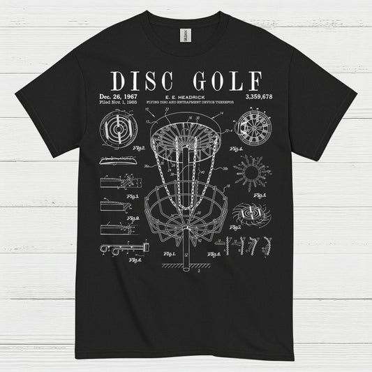 Disc Golf Patent Blueprint T Shirt
