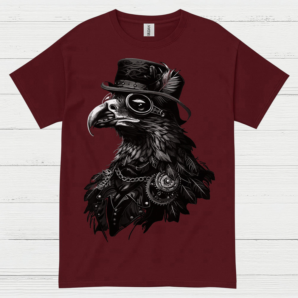 Steampunk Raven Gothic Mechanical Vintage T Shirt
