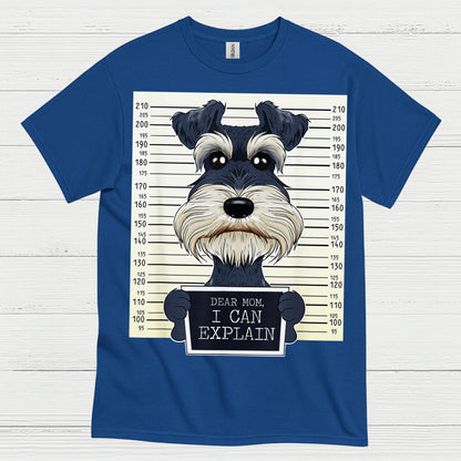 Funny Schnauzer Mugshot Dog Lover T Shirt