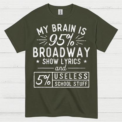 My Brain Is 95 Percent Broadway T Shirt