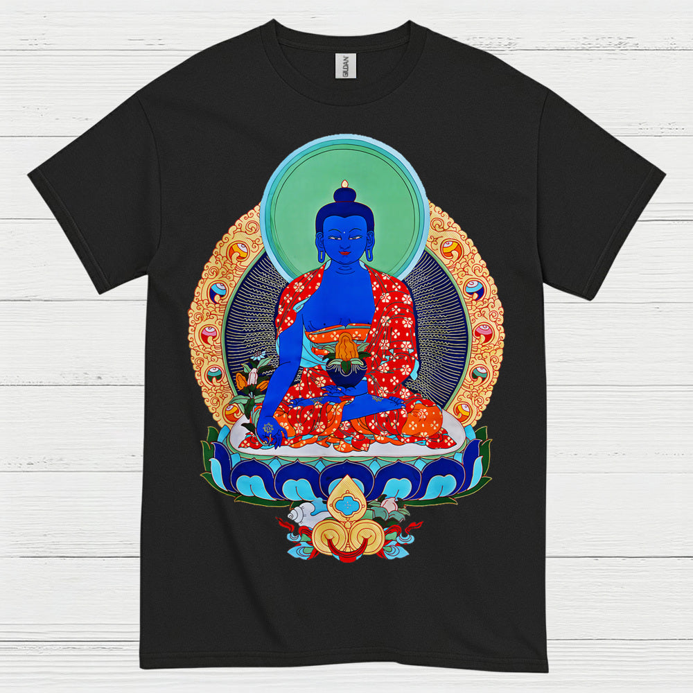 Blue Buddha Sacred Art Meditation T Shirt