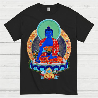 Blue Buddha Sacred Art Meditation T Shirt