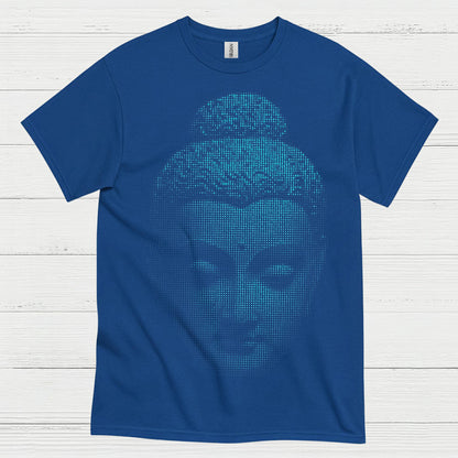 Digital Buddha Face Meditation T Shirt