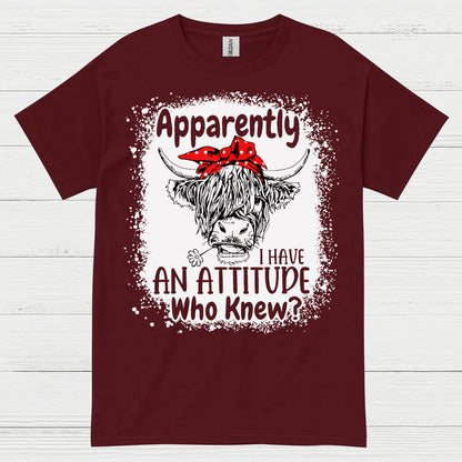 Sassy Highland Cow Attitude T Shirt