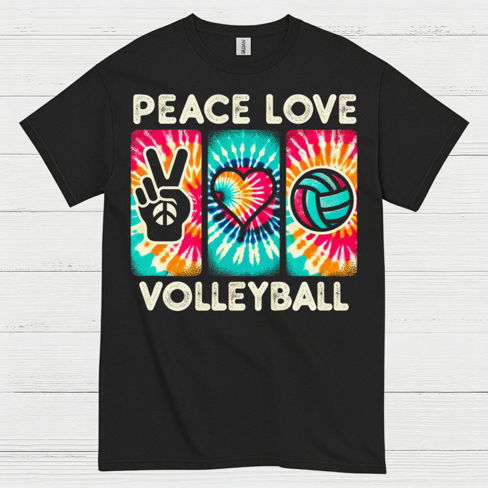 Peace Love Volleyball T Shirt