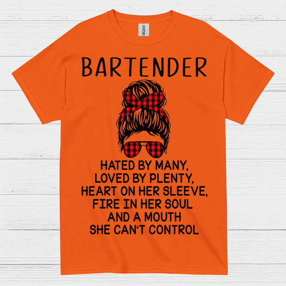 Bartender Hated Loved Strong Woman T Shirt